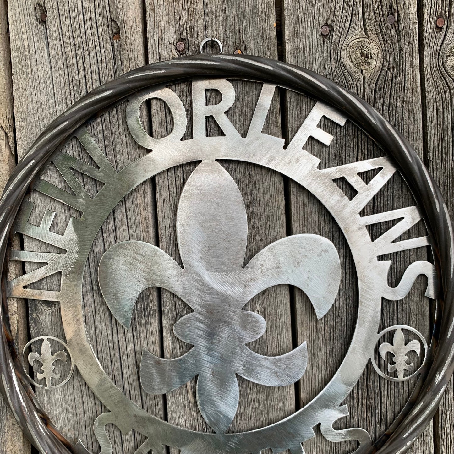 NEW ORLEANS SAINTS CUSTOM RAW METAL CRAFT SIGN WALL ART WESTERN HOME DECOR LASERCUT ART HANDMADE 12",18",24