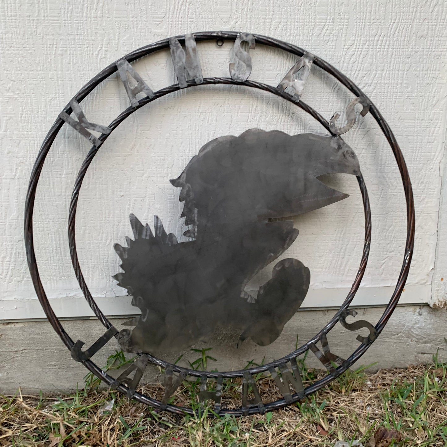 KANSAS JAYHAWKS RAW CUSTOM METAL VINTAGE CRAFT SIGN UNPAINTED TEAM HANDMADE