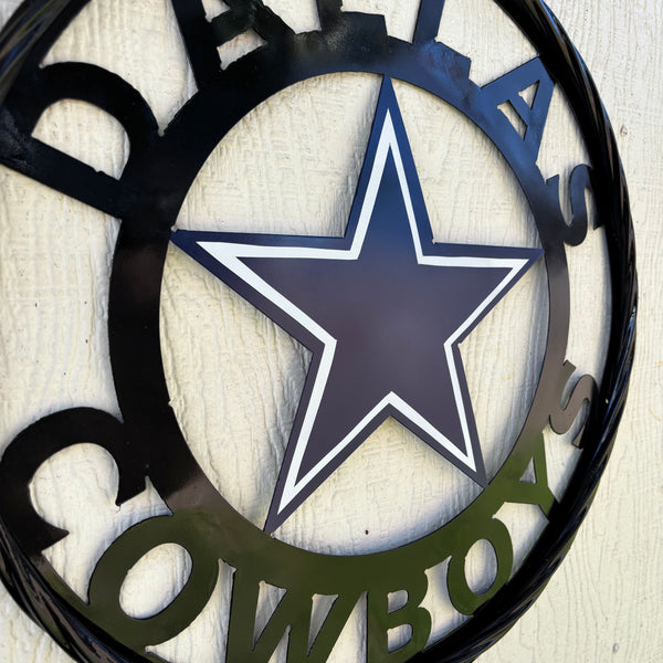 18",24",36" DALLAS COWBOYS METAL WALL ART WESTERN HOME DECOR VINTAGE RUSTIC BRONZE NEW #EH12316