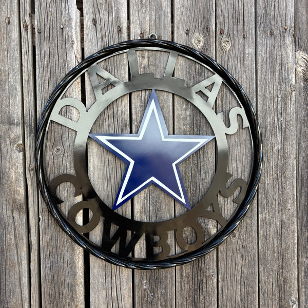 18",24",36" DALLAS COWBOYS METAL WALL ART WESTERN HOME DECOR VINTAGE RUSTIC BRONZE NEW #EH12316
