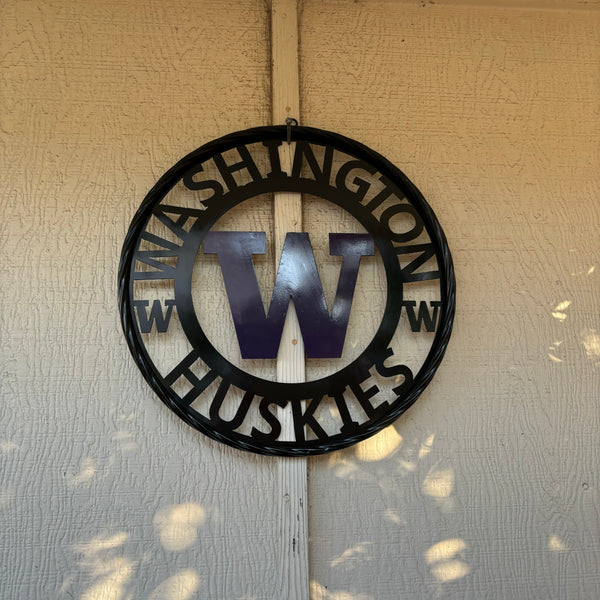 12", 18", 24", 32" WASHINGTON HUSKIES CUSTOM METAL VINTAGE CRAFT TEAM SIGN HANDMADE 36",40",44",50"