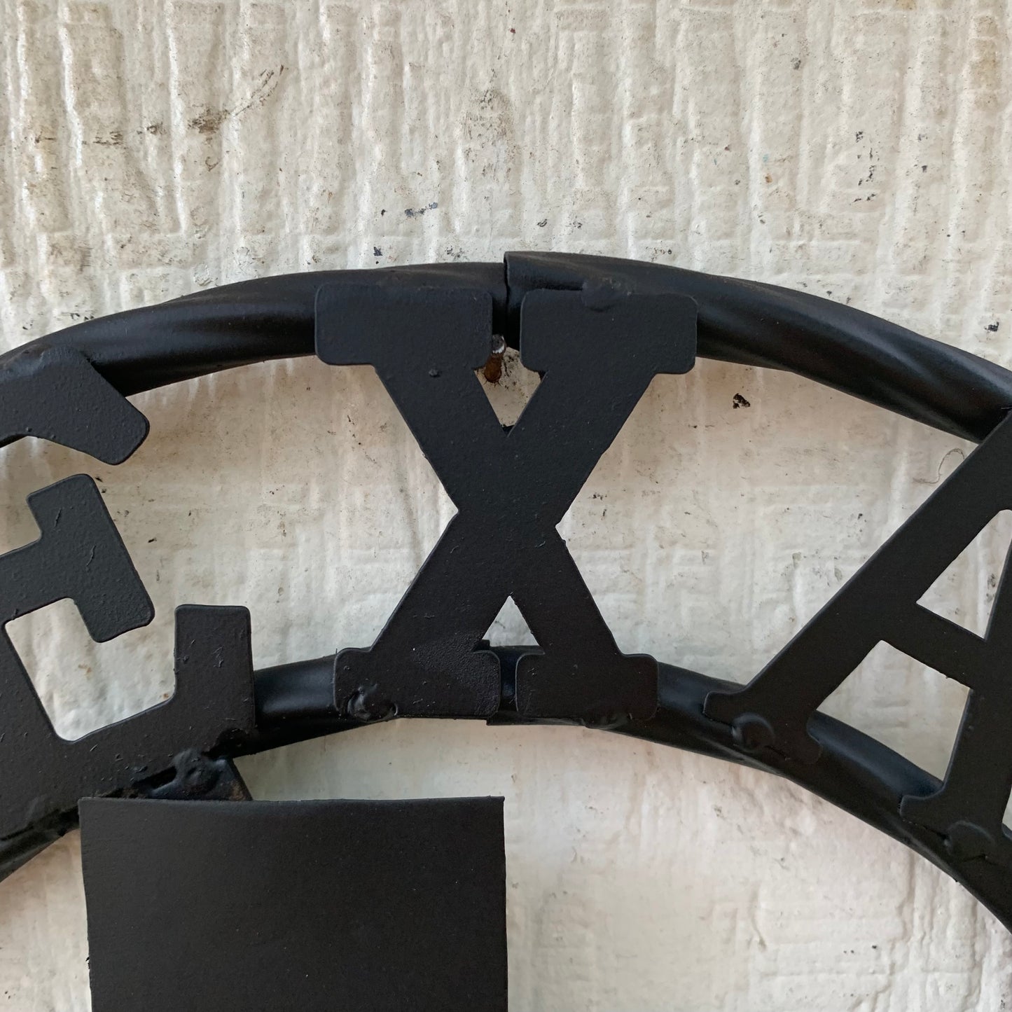 12" STATE OF TEXAS MAP RUSTIC BLACK TWISTED RING METAL SIGN WESTERN HOME DECOR HANDMADE NEW
