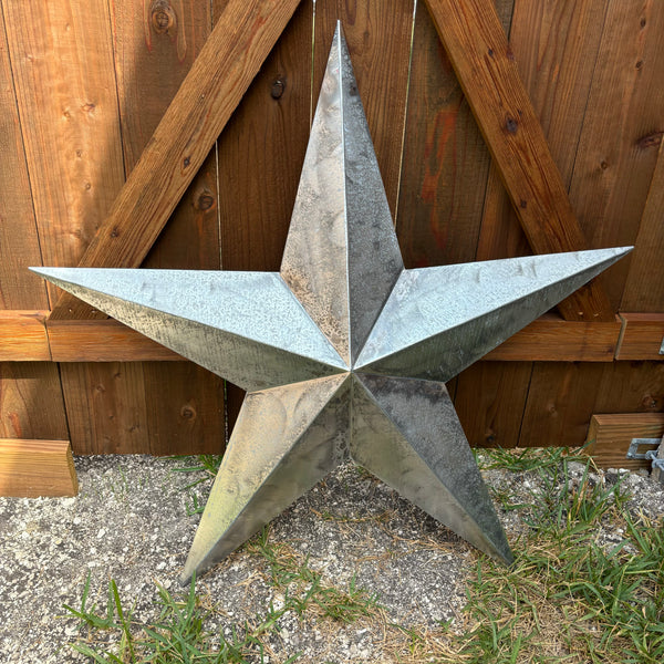 UNFINISHED GALVANIZED BARN STAR 3" TO 120" METAL WALL ART WESTERN HOME  DECOR HANDMADE #EH10418