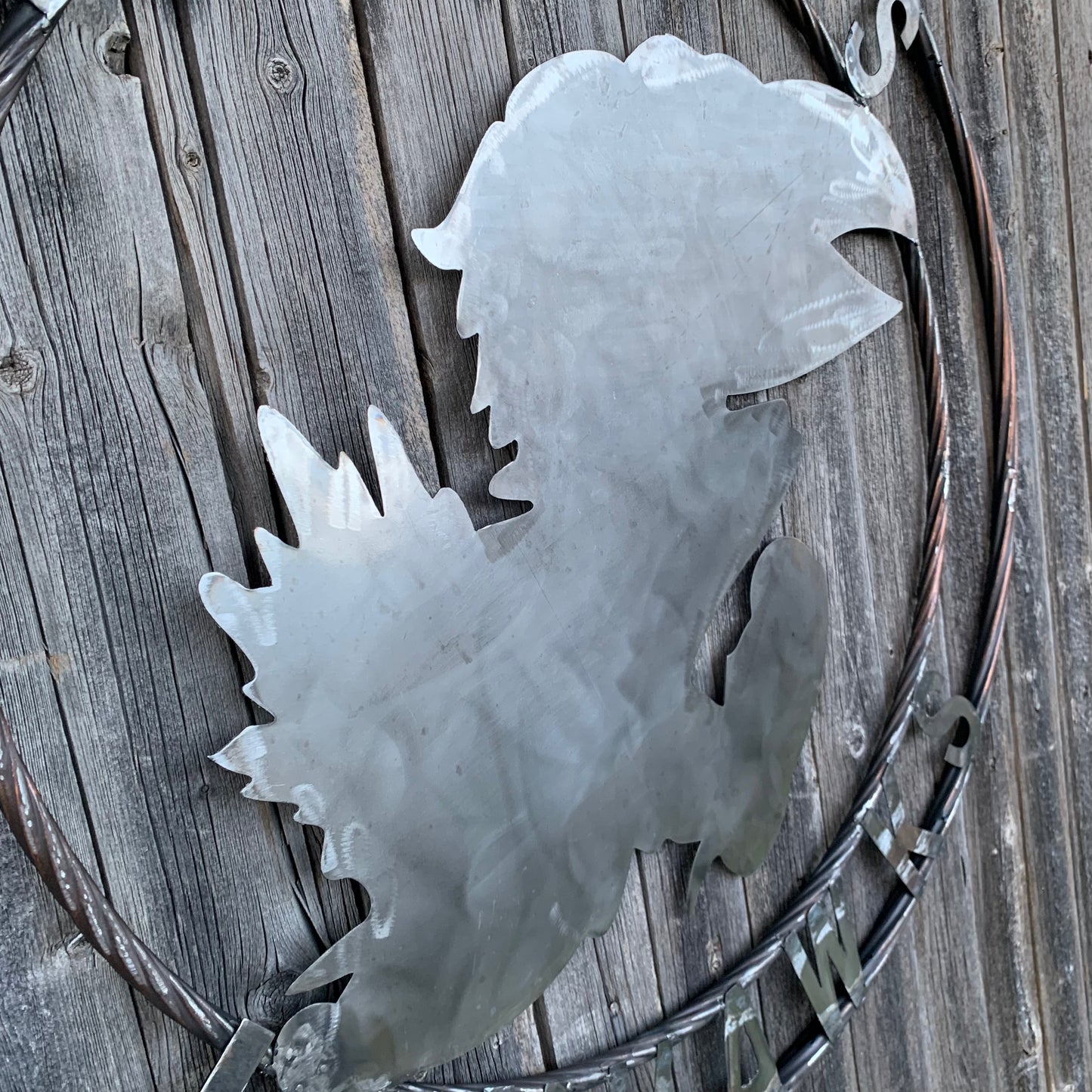 KANSAS JAYHAWKS RAW CUSTOM METAL VINTAGE CRAFT SIGN UNPAINTED TEAM HANDMADE