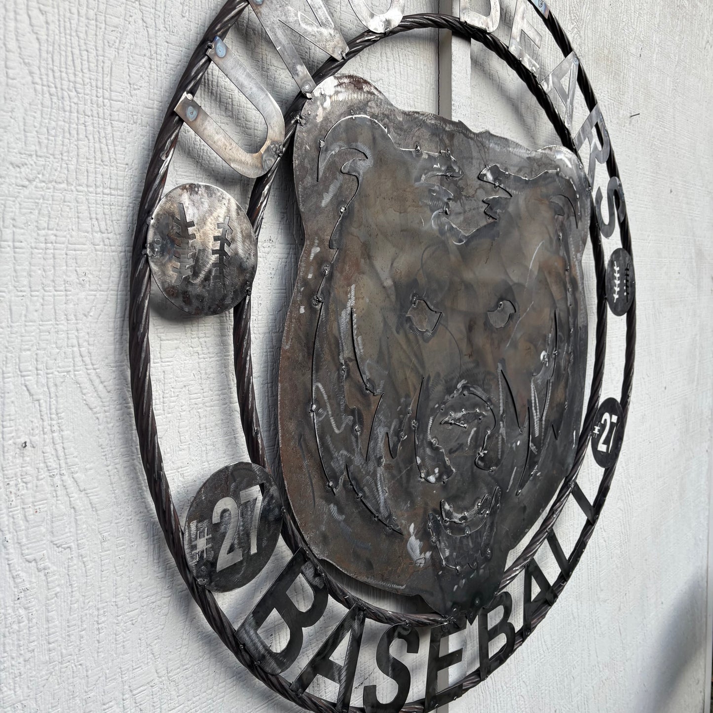 UNC BEARS CUSTOM RAW METAL NO PAINT VINTAGE CRAFT SIGN TEAM HANDMADE TO ORDER