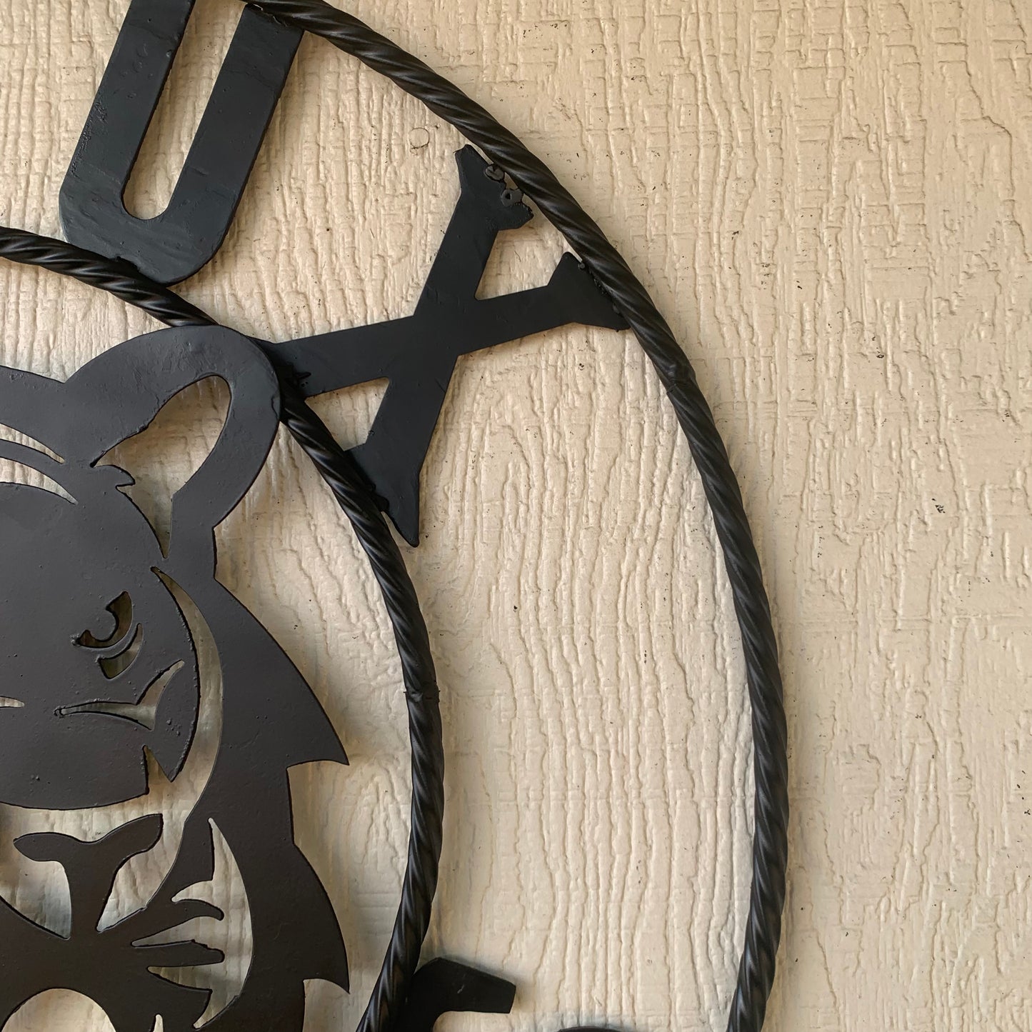 GEAUX TIGERS BLACK CUSTOM METAL VINTAGE CRAFT SIGN TEAM HANDMADE
