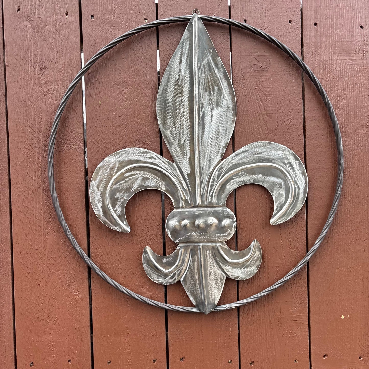 FLEUR DE LIS  CUSTOM RAW METAL METAL UNPAINTED WALL ART SIGN WESTERN HOME DECOR HANDMADE NEW 12",18",24",32"