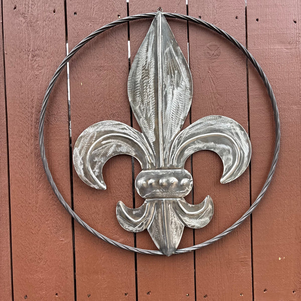 FLEUR DE LIS  CUSTOM RAW METAL METAL UNPAINTED WALL ART SIGN WESTERN HOME DECOR HANDMADE NEW 12",18",24",32"