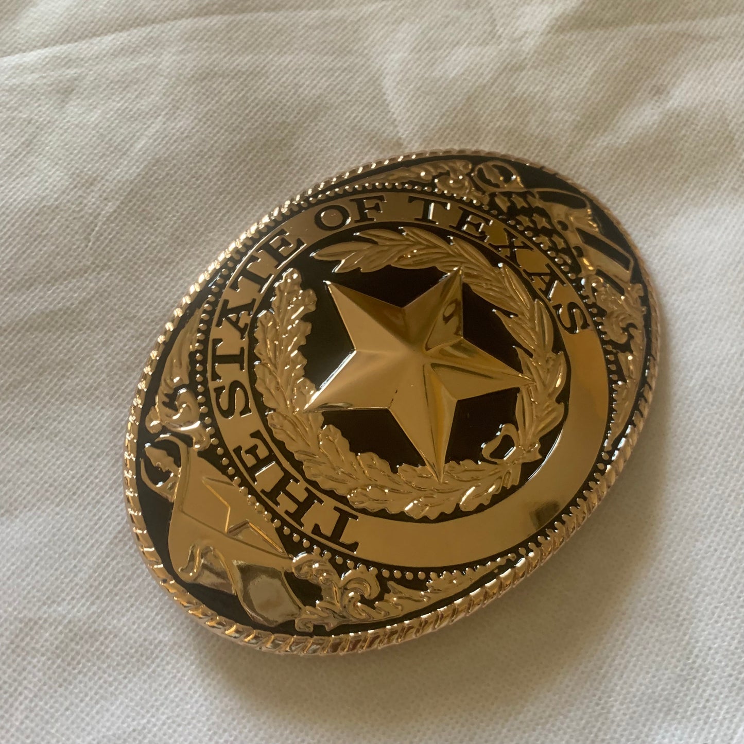 LONESTAR STATE ROSE GOLD STAR BELT BUCKLE LARGE WESTERN BUCKLE FASHION ART NEW #EH12264