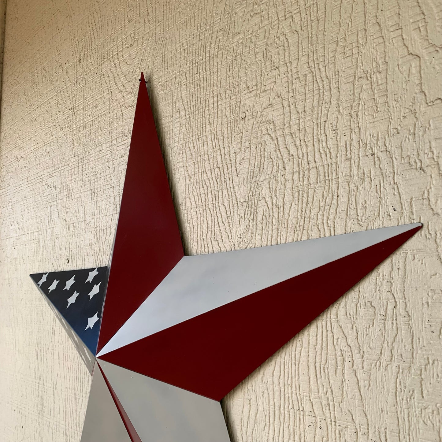 USA FLAG STAR STYLE# 5 RED WHITE & BLUE AMERICANA METAL BARN STAR WALL ART HANDMADE TO ORDER NEW #EH13380