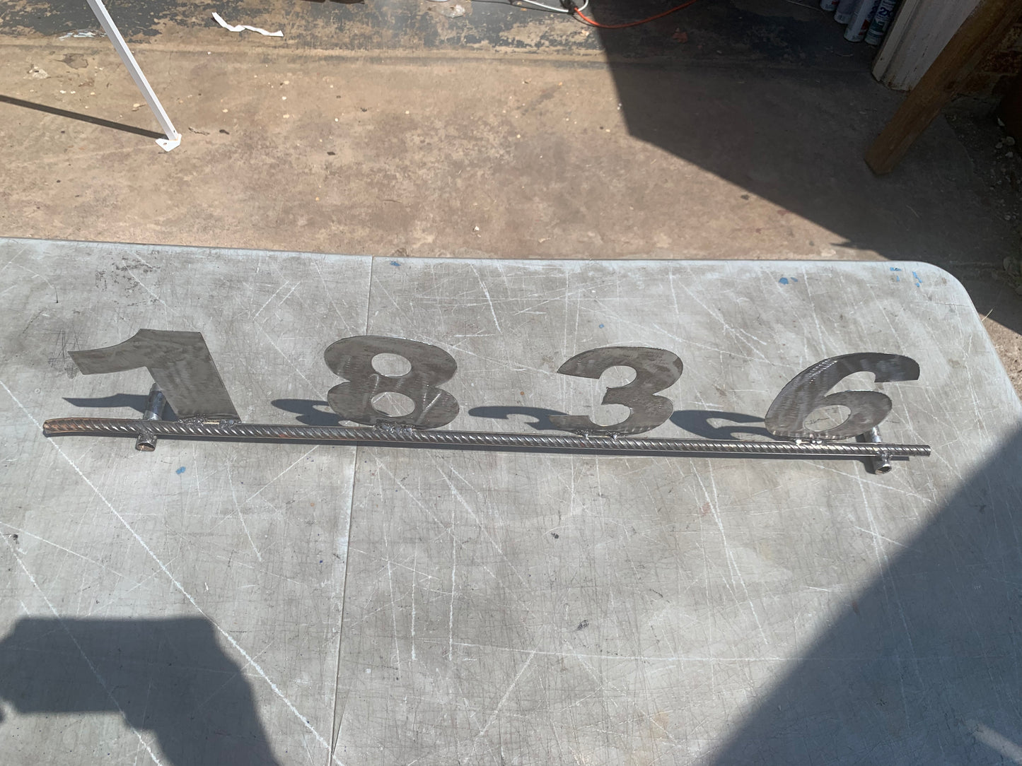 7"H X 36" LONG YOUR CUSTOM NUMBER METAL BARN METAL SIGN WESTERN HOME DECOR