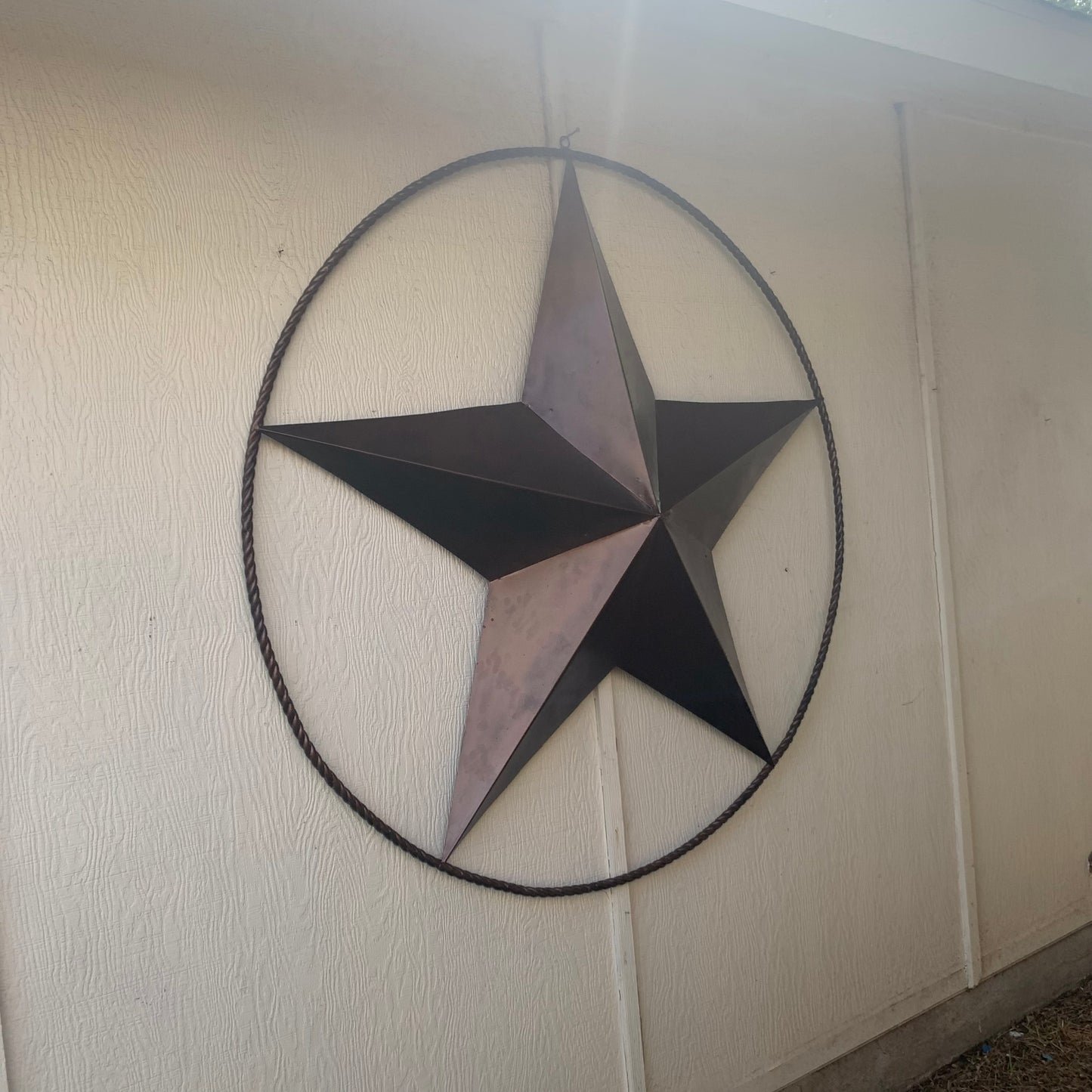 LONE STAR 60" BARN STAR METAL RUSTIC  BRONZE VINTAGE COPPER WALL ART WESTERN HOME DECOR HANDMADE NEW EH10524