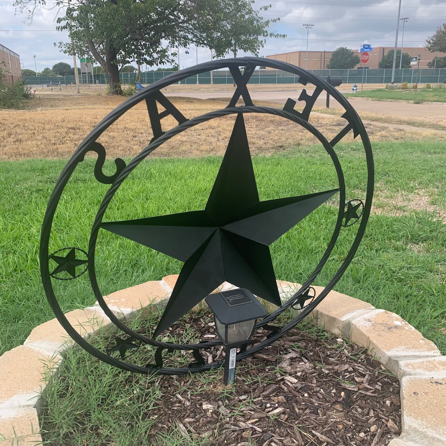 TEXAS 2022 STYLE CUSTOM NAME BARN STAR METAL LONESTAR 3d TWISTED BLACK ROPE RING WESTERN HOME DECOR   HANDMADE 24",32",36"