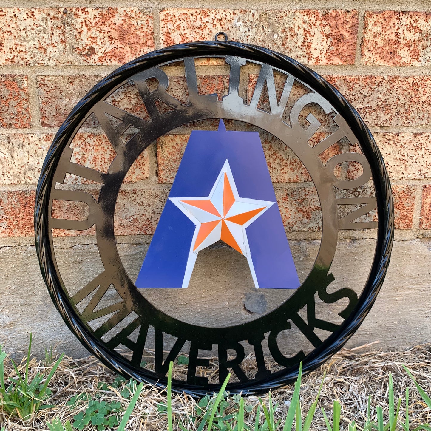 UTA ARLINGTON CUSTOM METAL VINTAGE CRAFT TEAM SIGN WESTERN HOME DECOR HANDMADE