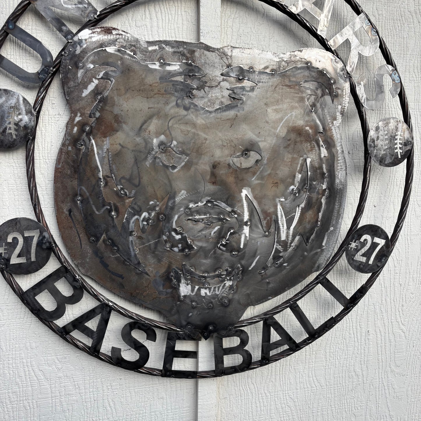 UNC BEARS CUSTOM RAW METAL NO PAINT VINTAGE CRAFT SIGN TEAM HANDMADE TO ORDER