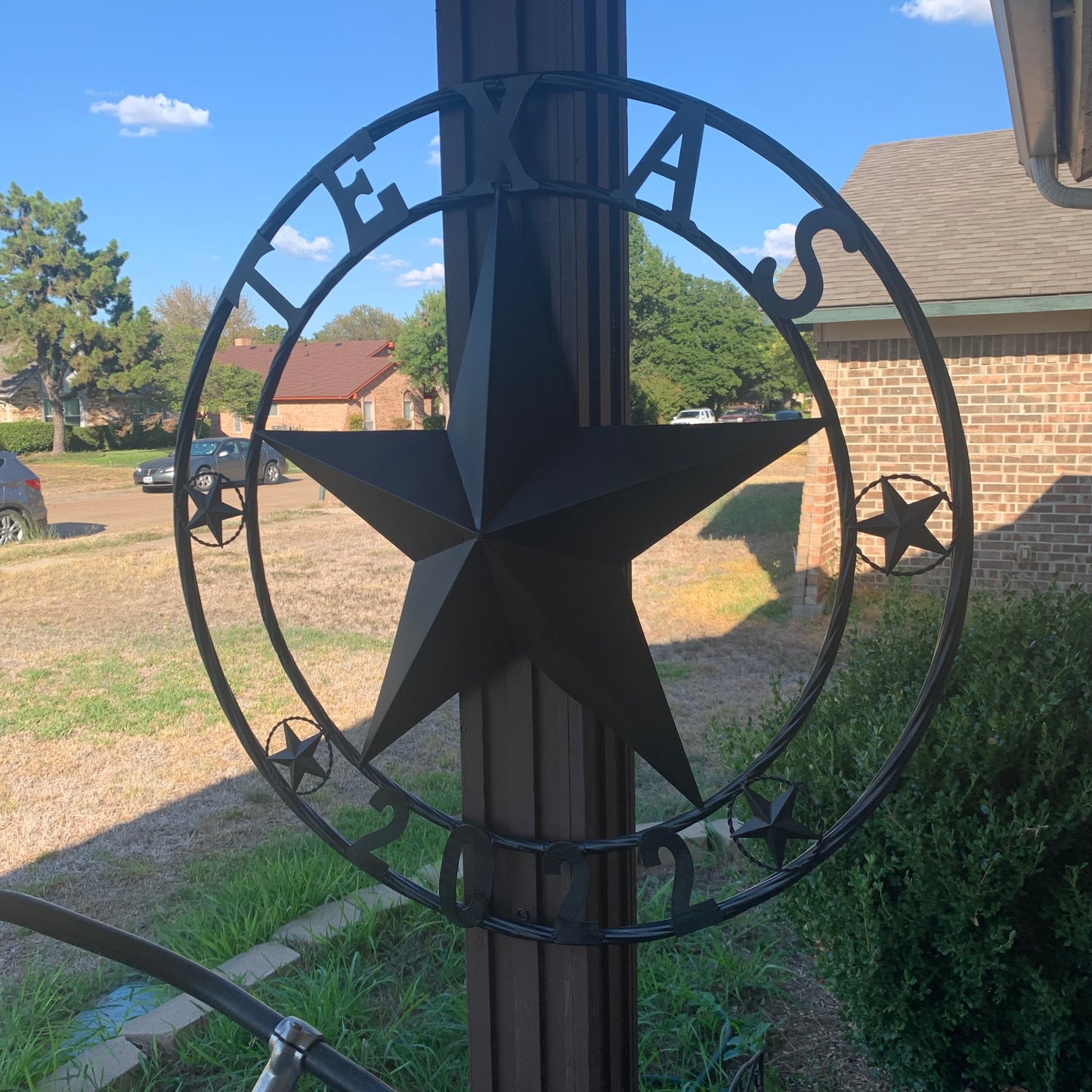 TEXAS 2022 STYLE CUSTOM NAME STAR BARN METAL LONE STAR 3d TWISTED ROPE RING WESTERN HOME DECOR RUSTIC  BLACK HANDMADE 24",32",34",36",40",42",44",46",50"