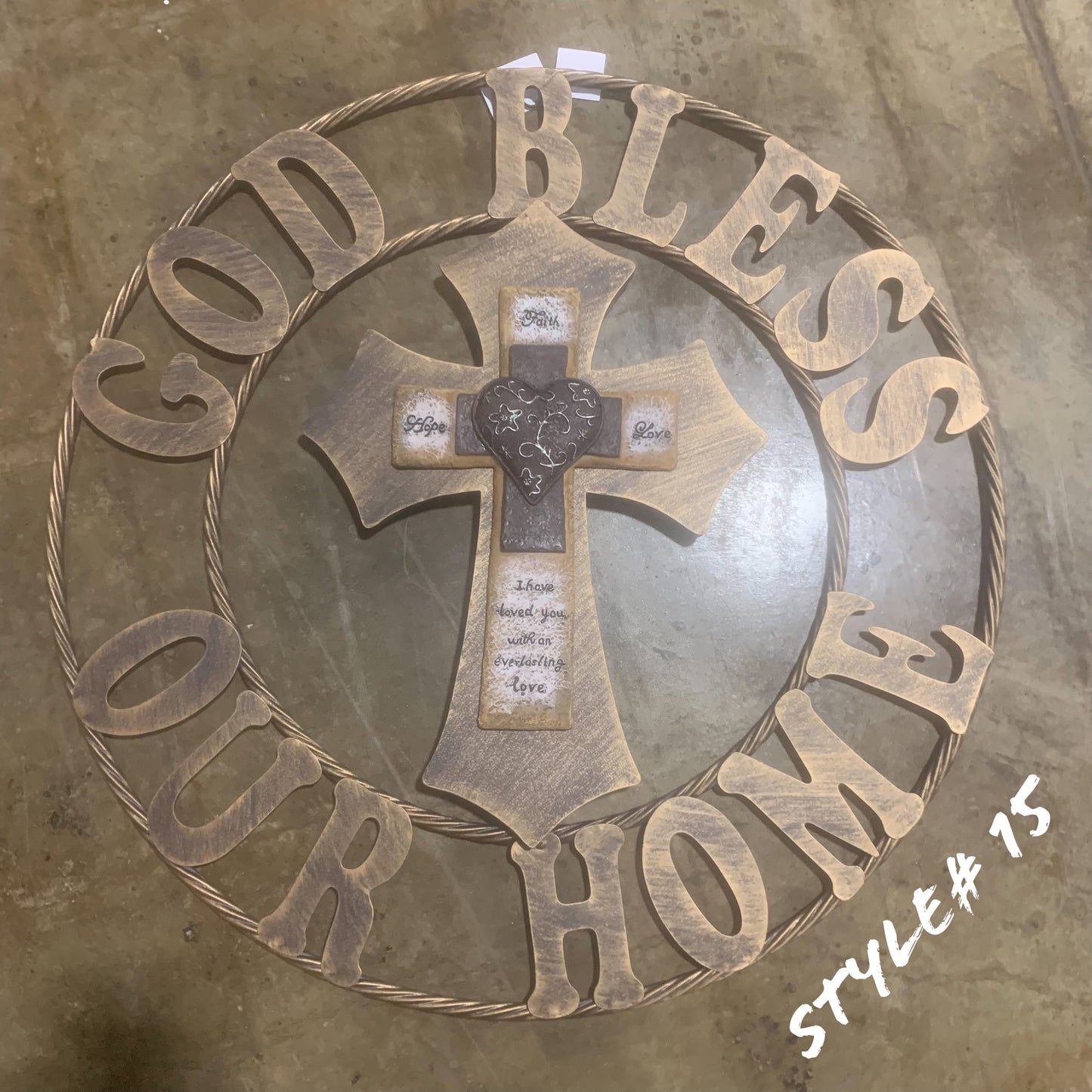 CUSTOM CROSS WALL ART WESTERN HOME DECOR HANDMADE NEW