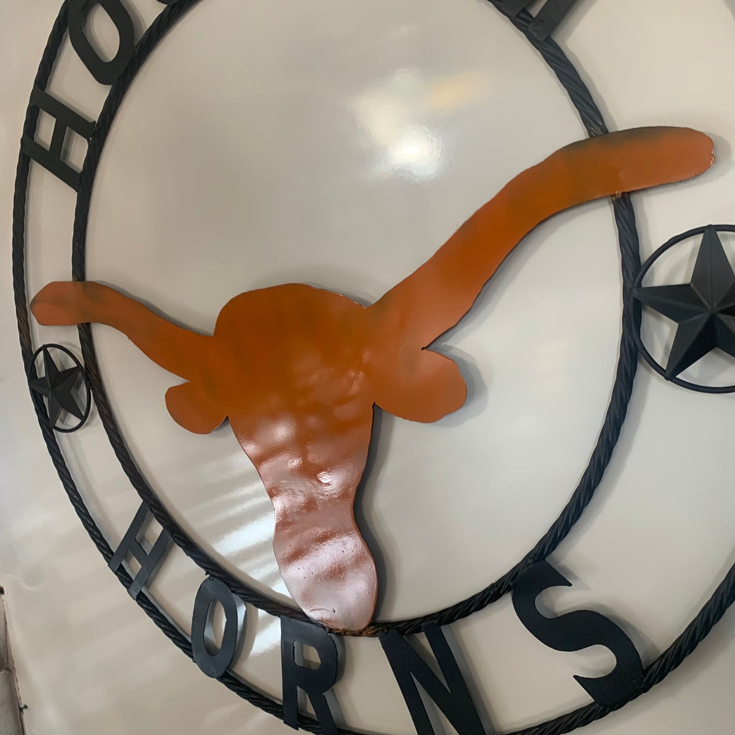 HOOKEM HORNS WITH LONE STAR TEXAS LONGHORNS HOOK EM METAL CUSTOM VINTAGE CRAFT WALL ART TEAM SIGN HANDMADE