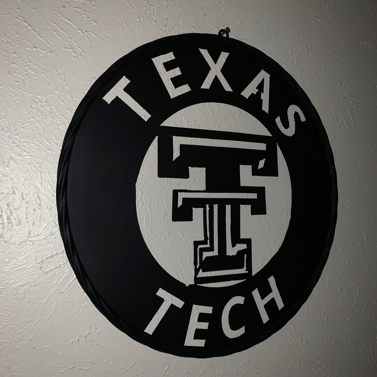 12",18",24",32",36" TEXAS TECH RUSTIC BLACK CUSTOM METAL VINTAGE CRAFT TEAM SIGN HANDMADE TO ORDER