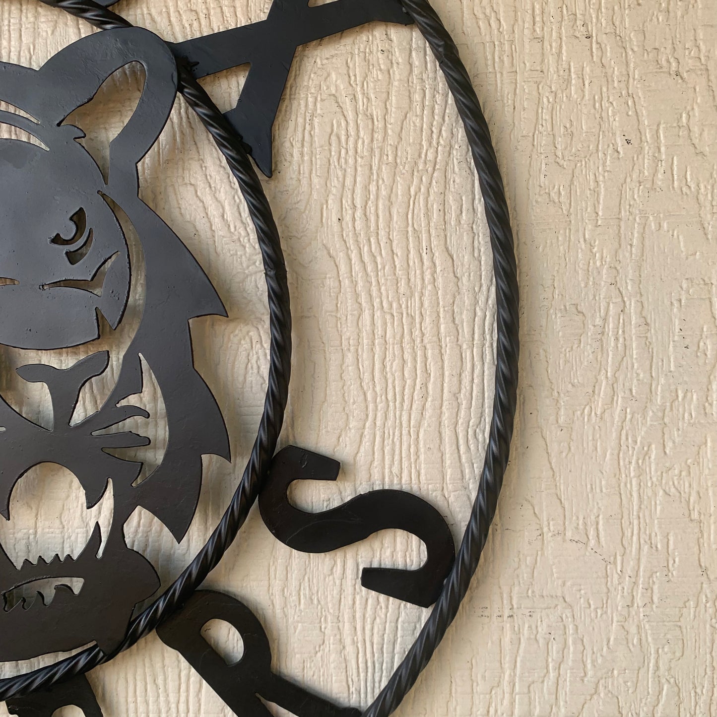 GEAUX TIGERS BLACK CUSTOM METAL VINTAGE CRAFT SIGN TEAM HANDMADE