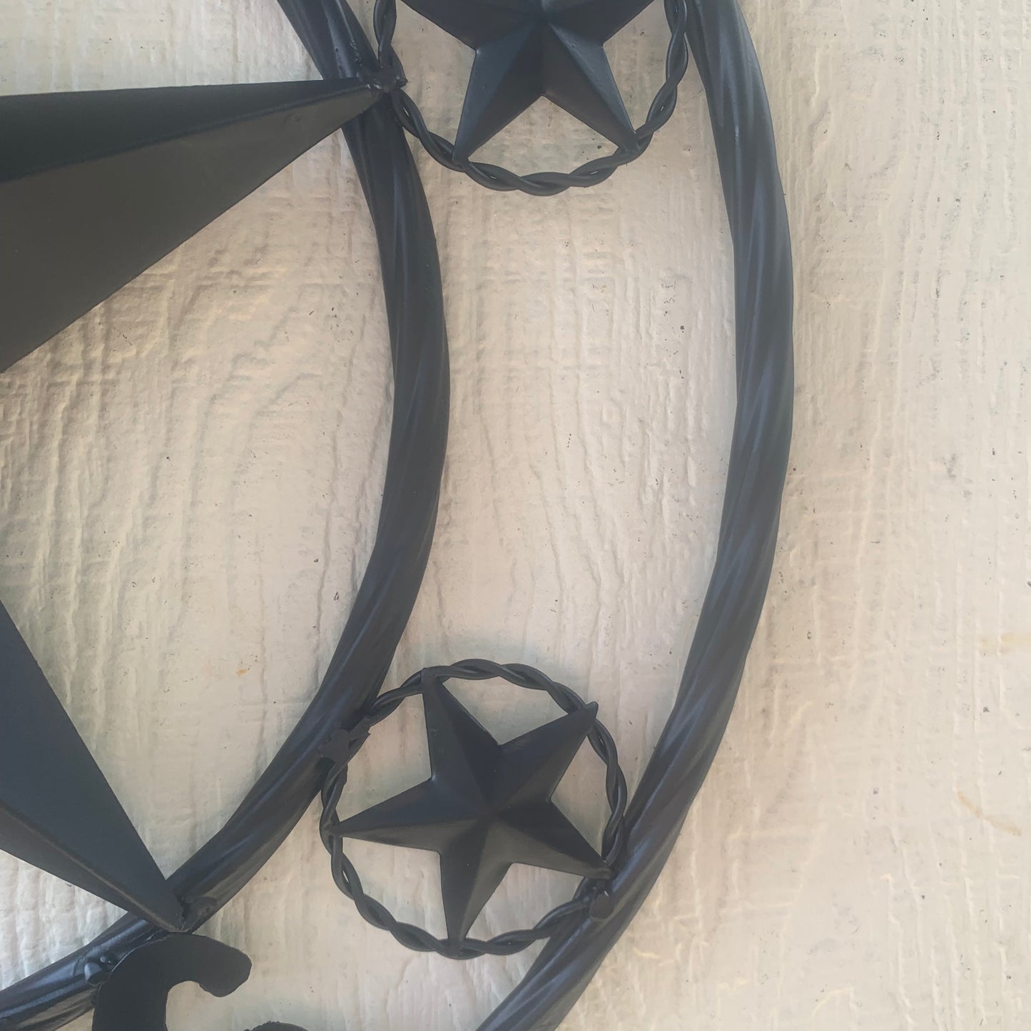 TEXAS 1836 BLACK BARN STAR METAL LONESTAR WESTERN HOME DECOR HANDMADE NEW 16",24",36",50"