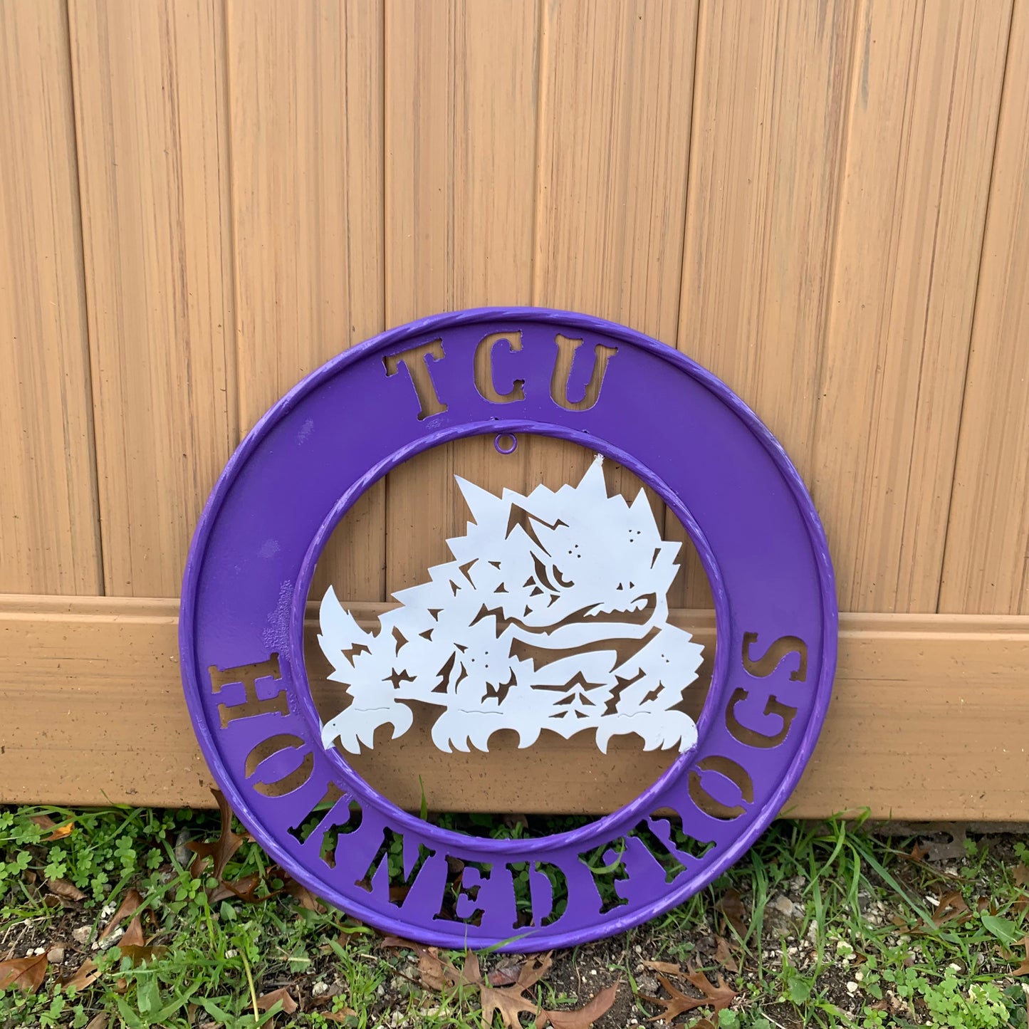 18",24",32" TCU HORNED FROGS CUSTOM METAL VINTAGE CRAFT TEAM SIGN WESTERN HOME DECOR HANDMADE