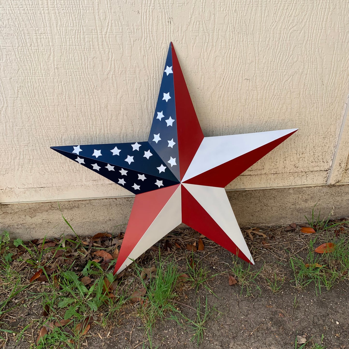 USA FLAG STAR STYLE# 5 RED WHITE & BLUE AMERICANA METAL BARN STAR WALL ART HANDMADE TO ORDER NEW #EH13380