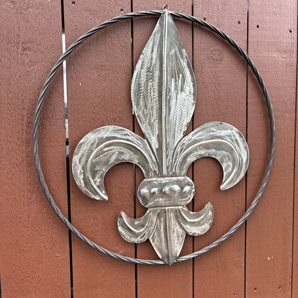 FLEUR DE LIS  CUSTOM RAW METAL METAL UNPAINTED WALL ART SIGN WESTERN HOME DECOR HANDMADE NEW 12",18",24",32"