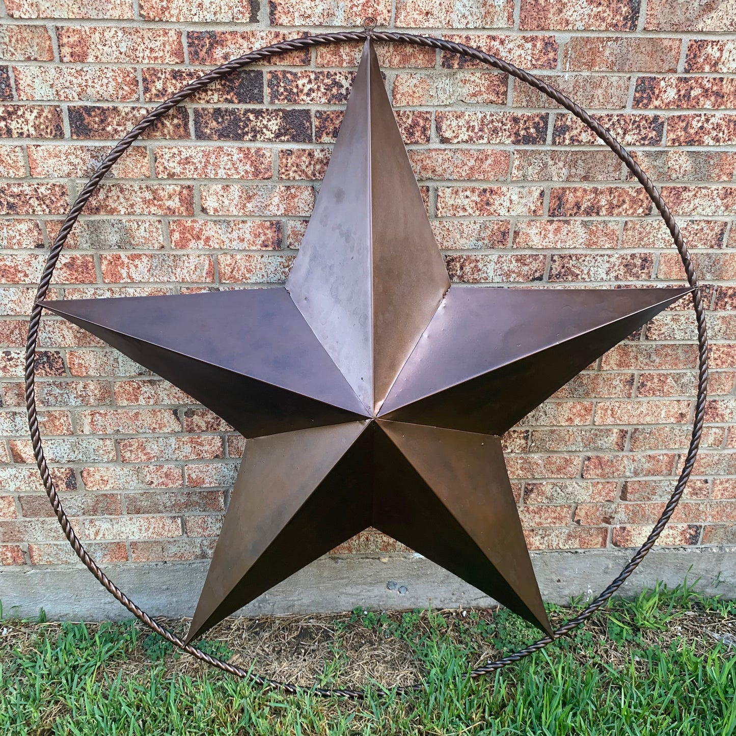 LONE STAR 60" BARN STAR METAL RUSTIC  BRONZE VINTAGE COPPER WALL ART WESTERN HOME DECOR HANDMADE NEW EH10524