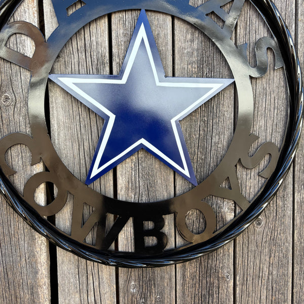 18",24",36" DALLAS COWBOYS METAL WALL ART WESTERN HOME DECOR VINTAGE RUSTIC BRONZE NEW #EH12316
