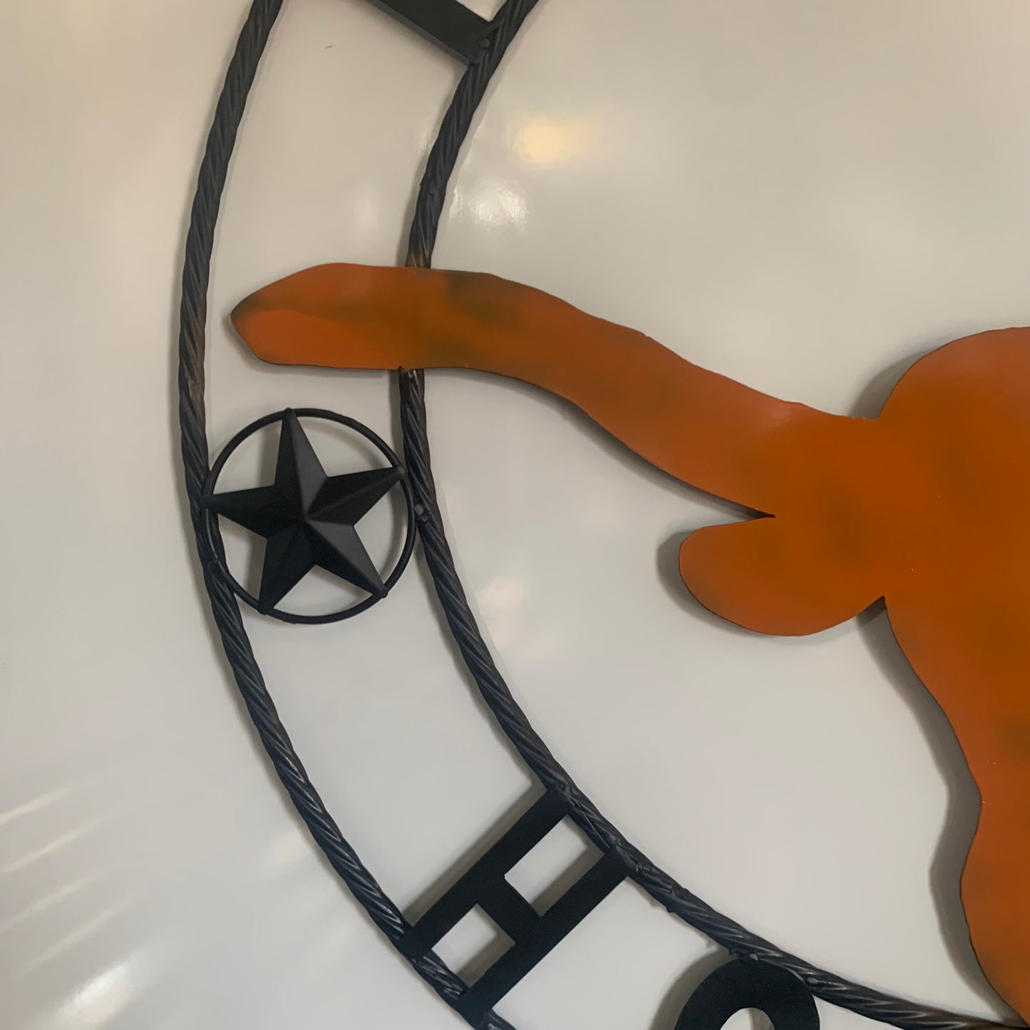 HOOKEM HORNS WITH LONE STAR TEXAS LONGHORNS HOOK EM METAL CUSTOM VINTAGE CRAFT WALL ART TEAM SIGN HANDMADE