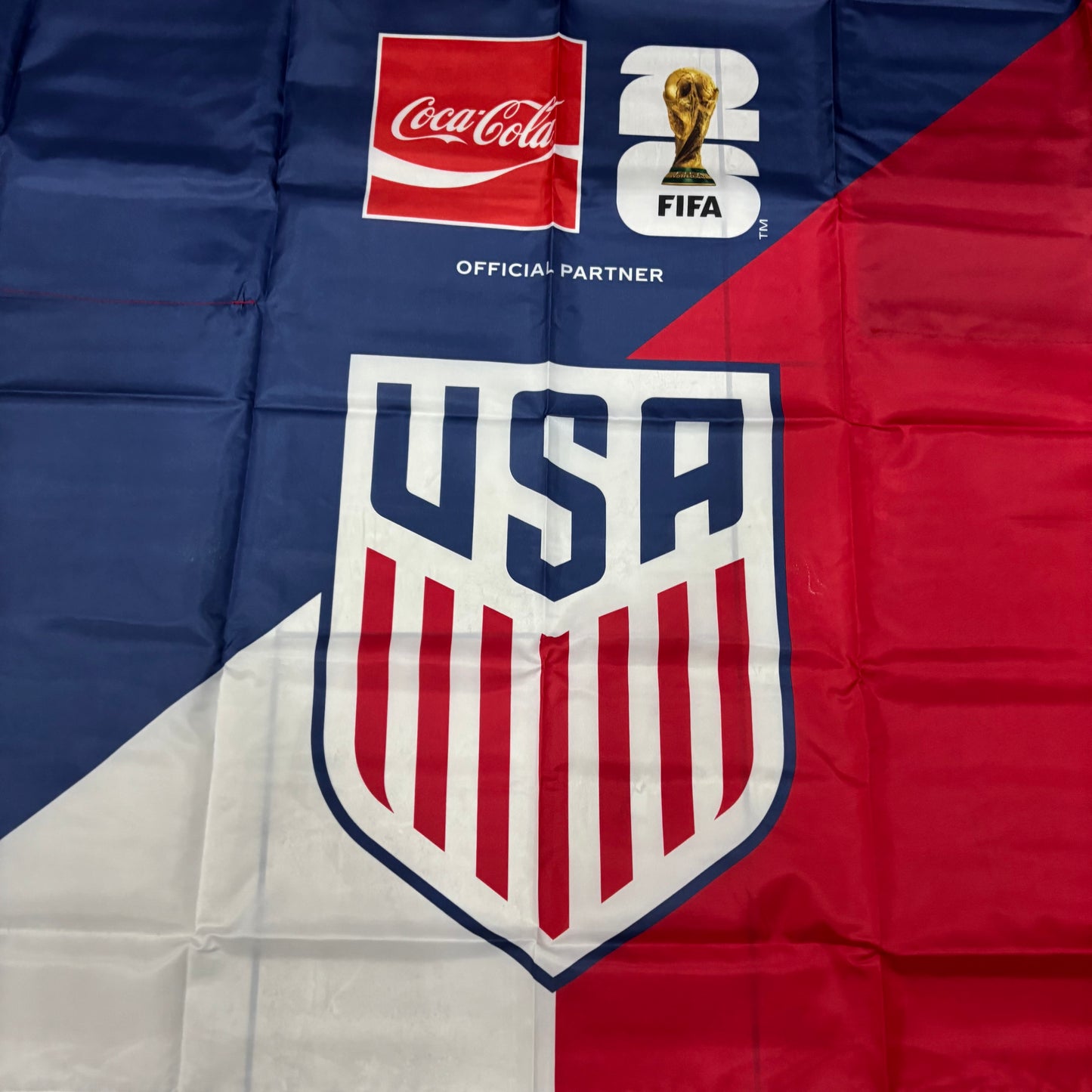 FIFA WORLD CUP 2026 USA COCACOLA FLAG 3ft x 4ft GENUINE LICENSES WESTERN HOME DECOR  #EH13732