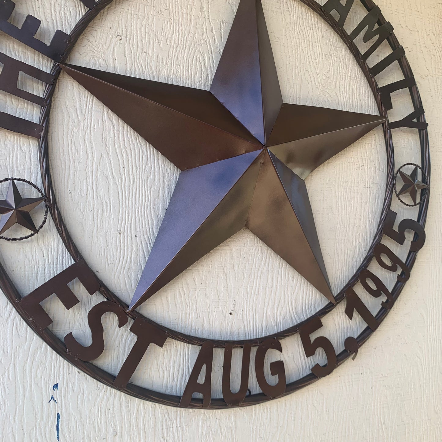 MYERS STYLE YOUR CUSTOM NAME STAR BARN STAR METAL LONE STAR WESTERN HOME DECOR RUSTIC BLACK HANDMADE 24",32",36",50"