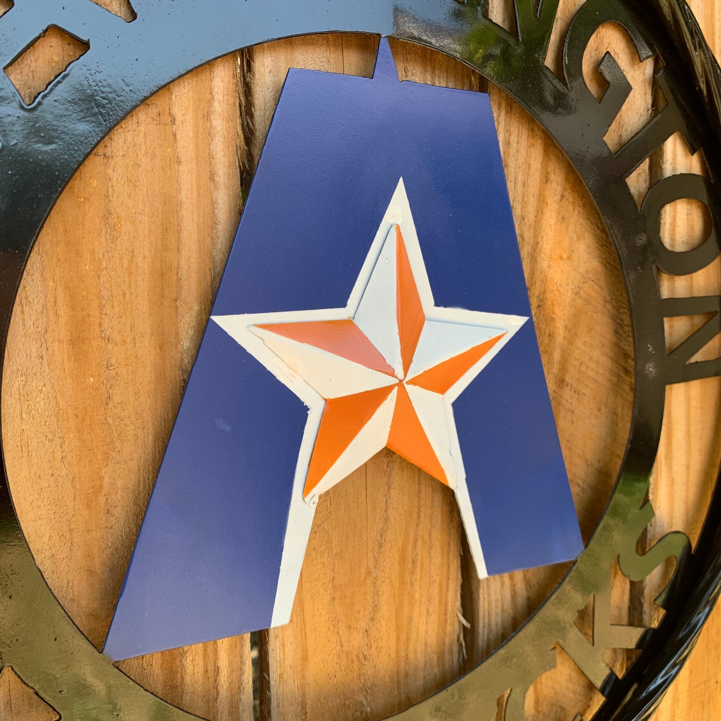 UTA ARLINGTON CUSTOM METAL VINTAGE CRAFT TEAM SIGN WESTERN HOME DECOR HANDMADE