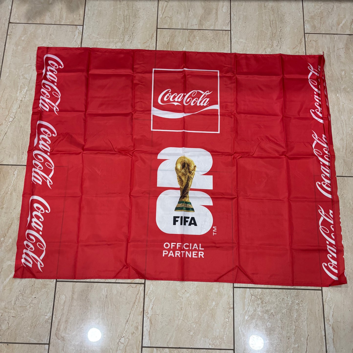 FIFA WORLD CUP 2026 COCACOLA FLAG 3ft x 4ft GENUINE LICENSES WESTEEN HOME DECOR  #EH13731