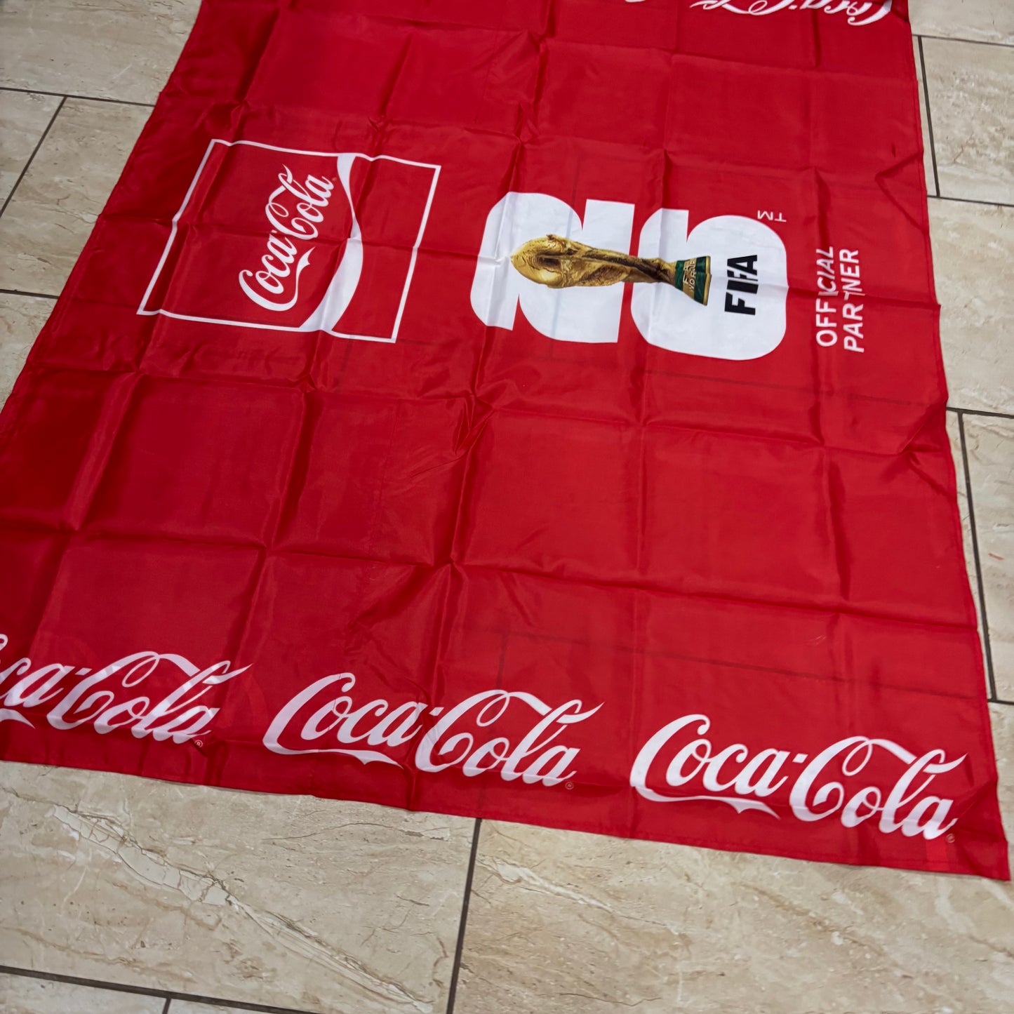FIFA WORLD CUP 2026 COCACOLA FLAG 3ft x 4ft GENUINE LICENSES WESTEEN HOME DECOR  #EH13731
