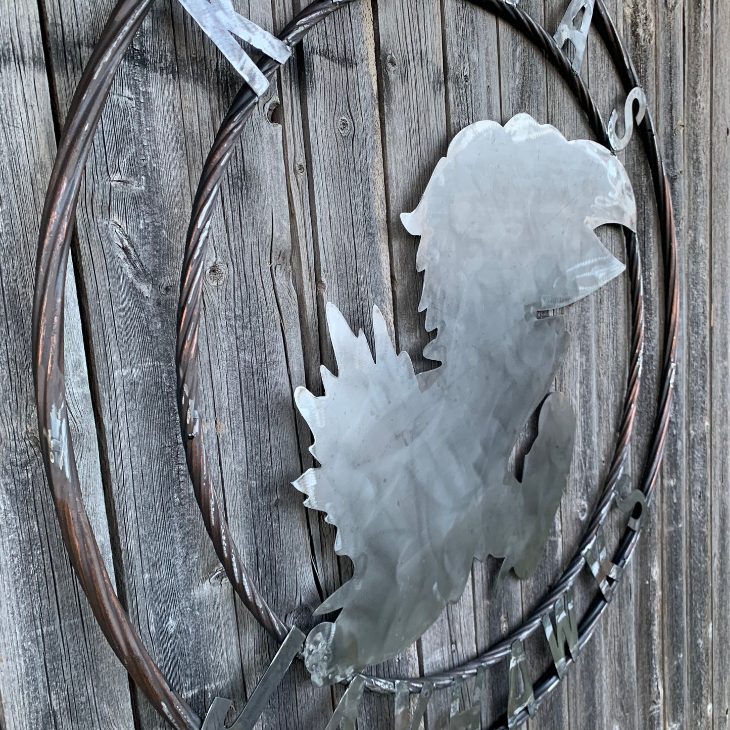 KANSAS JAYHAWKS RAW CUSTOM METAL VINTAGE CRAFT SIGN UNPAINTED TEAM HANDMADE