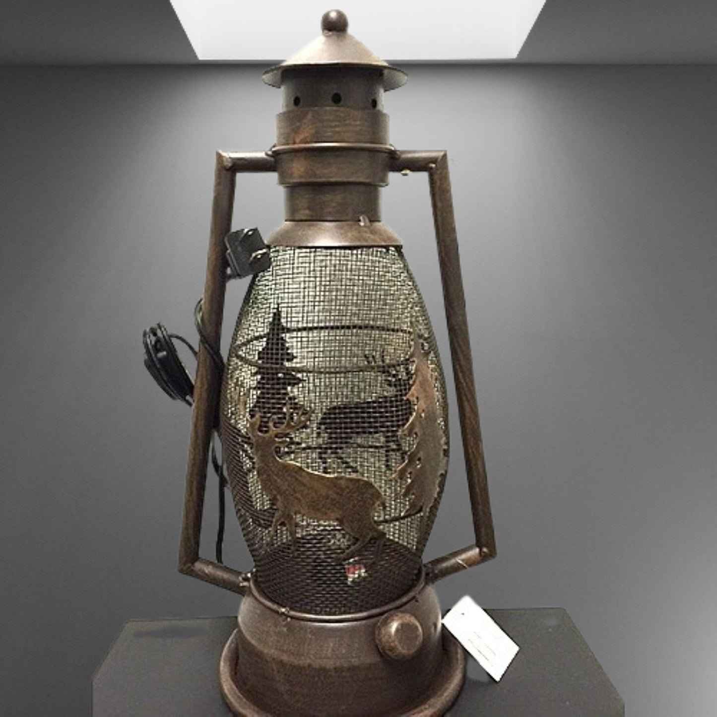DEER COUNTRY METAL ART LAMP WESTERN HOME WALL DECOR NEW ELECTRIC LANTERN LIGHTING #EH12728