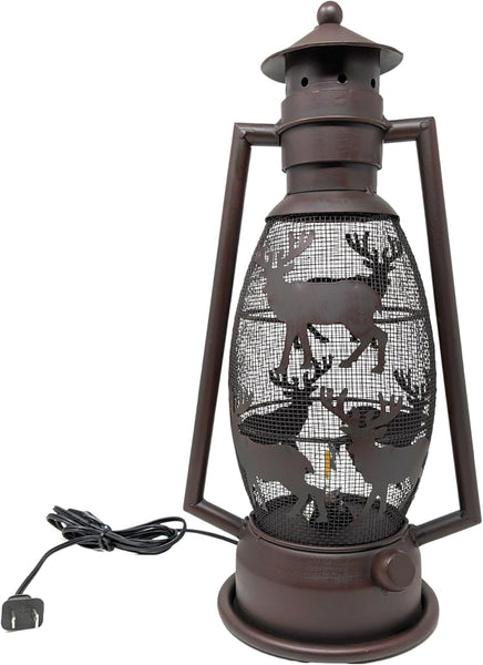 DEER COUNTRY METAL ART LAMP WESTERN HOME WALL DECOR NEW ELECTRIC LANTERN LIGHTING #EH12728
