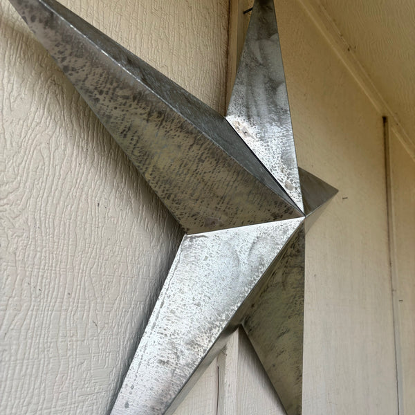 UNFINISHED GALVANIZED BARN STAR 3" TO 120" METAL WALL ART WESTERN HOME  DECOR HANDMADE #EH10418