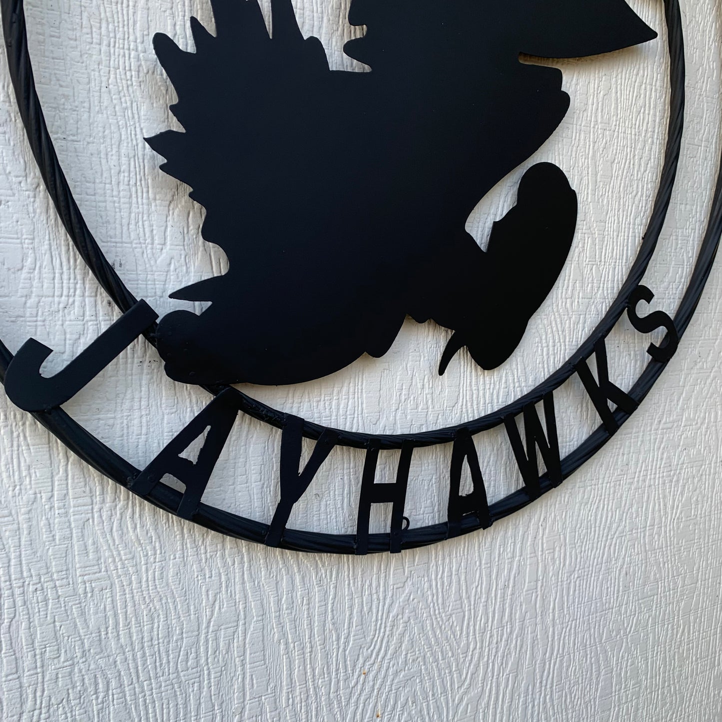 KANSAS JAYHAWKS BLACK CUSTOM METAL VINTAGE CRAFT SIGN WALL ART TEAM SIGN HANDMADE