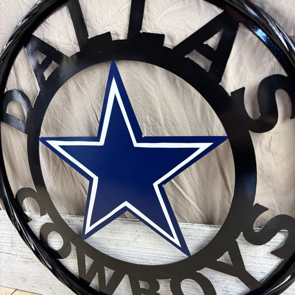 18",24",36" DALLAS COWBOYS METAL WALL ART WESTERN HOME DECOR VINTAGE RUSTIC BRONZE NEW #EH12316