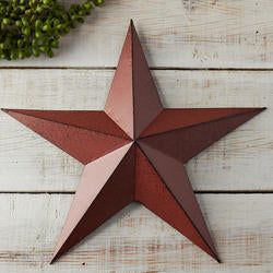12" GALVANIZED EMBOSSED BARN STAR METAL WALL ART WESTERN HOME DECOR NEW #EH12178