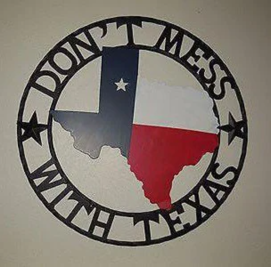 24" DON'T MESS WITH TEXAS MAP BARN METAL SIGN WALL DECOR WESTERN HOME DECOR NEW HANDMADE #EH12839