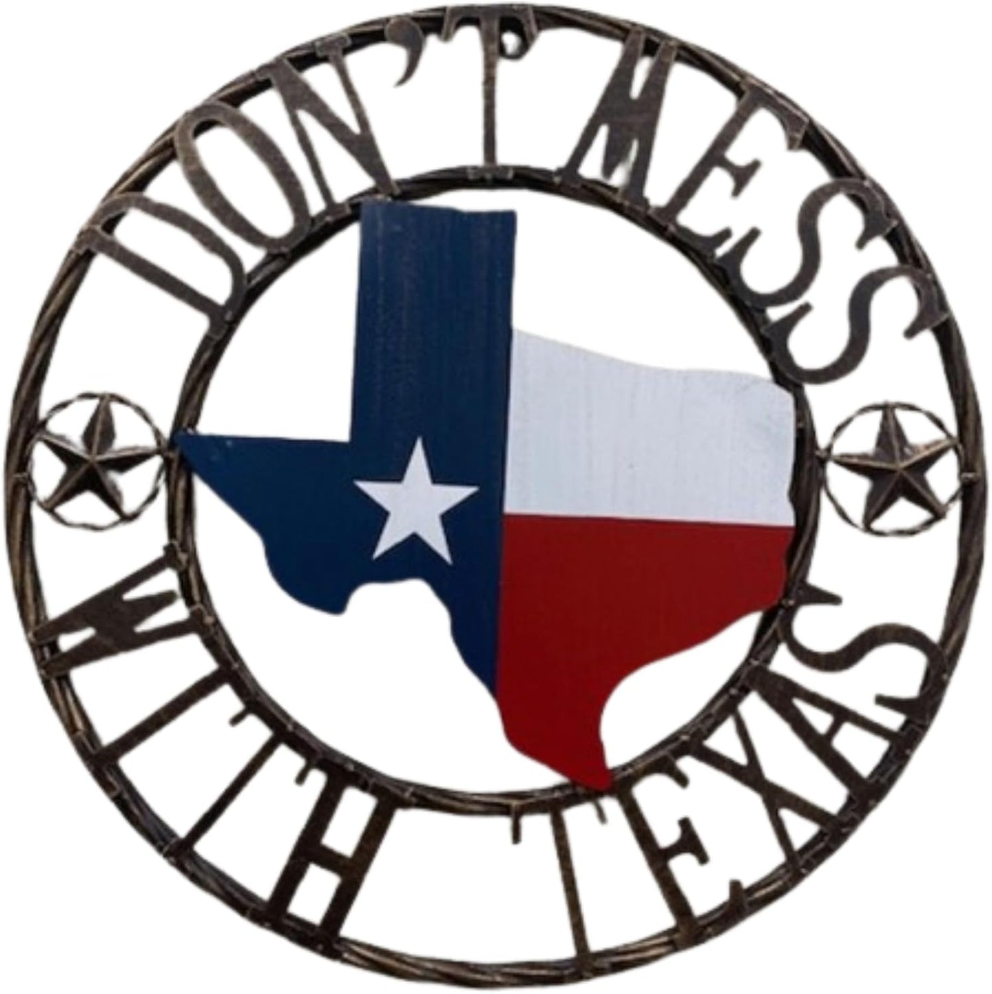 18" DON'T MESS WITH TEXAS MAP METAL WALL ART SIGN WESTERN HOME DECOR NEW #EH12076