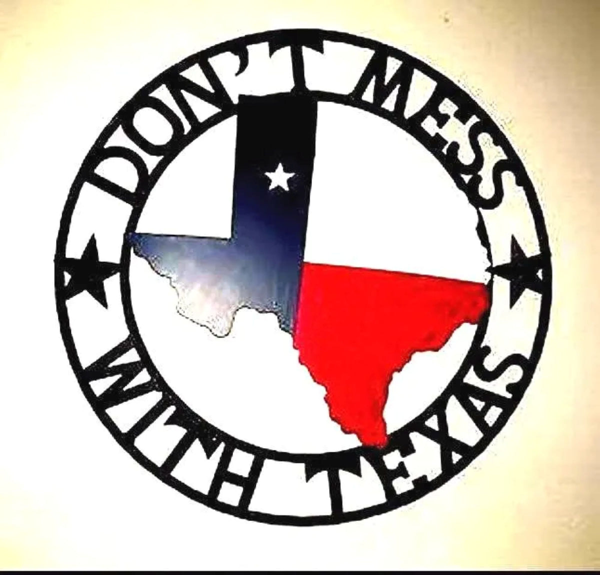 24" DON'T MESS WITH TEXAS MAP BARN METAL SIGN WALL DECOR WESTERN HOME DECOR NEW HANDMADE #EH12839