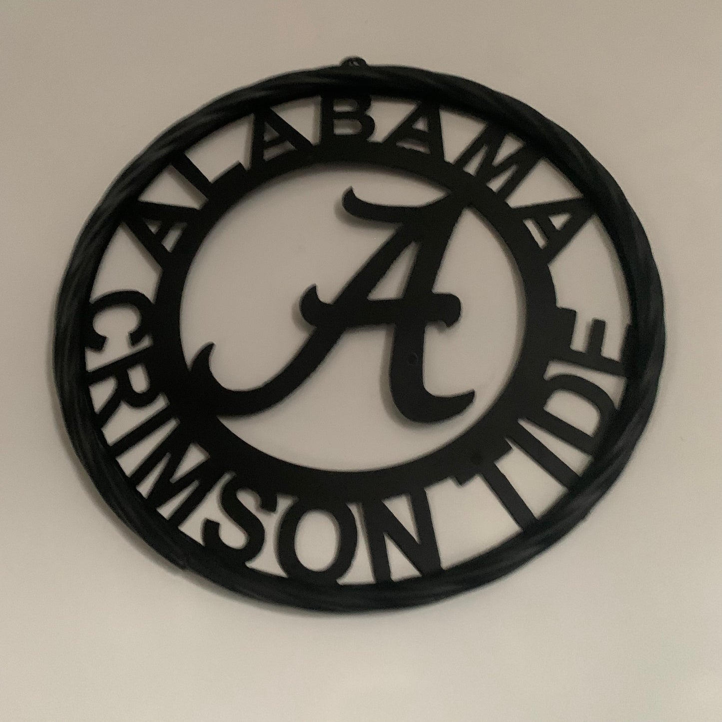 ALABAMA CRIMSON TIDE CUSTOM ALL BLACK METAL VINTAGE SIGN TEAM HANDMADE