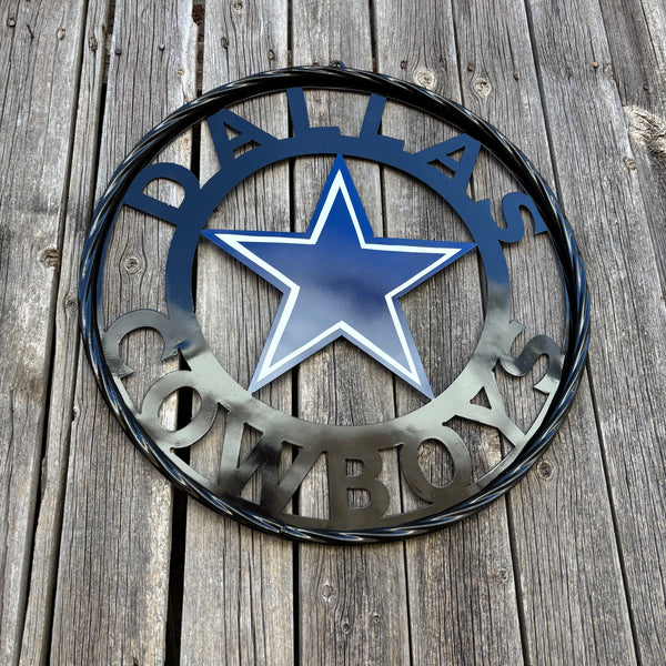 18",24",36" DALLAS COWBOYS METAL WALL ART WESTERN HOME DECOR VINTAGE RUSTIC BRONZE NEW #EH12316