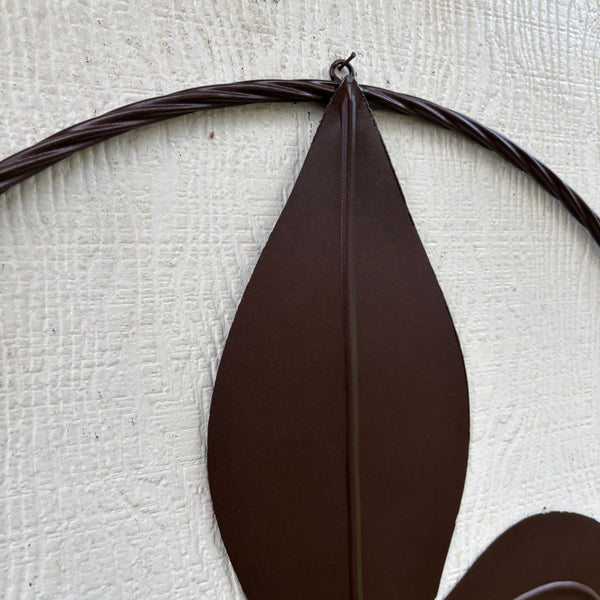 FLEUR DE LIS BRONZE METAL WALL ART SIGN WESTERN HOME DECOR HANDMADE NEW 12",18",24",32"