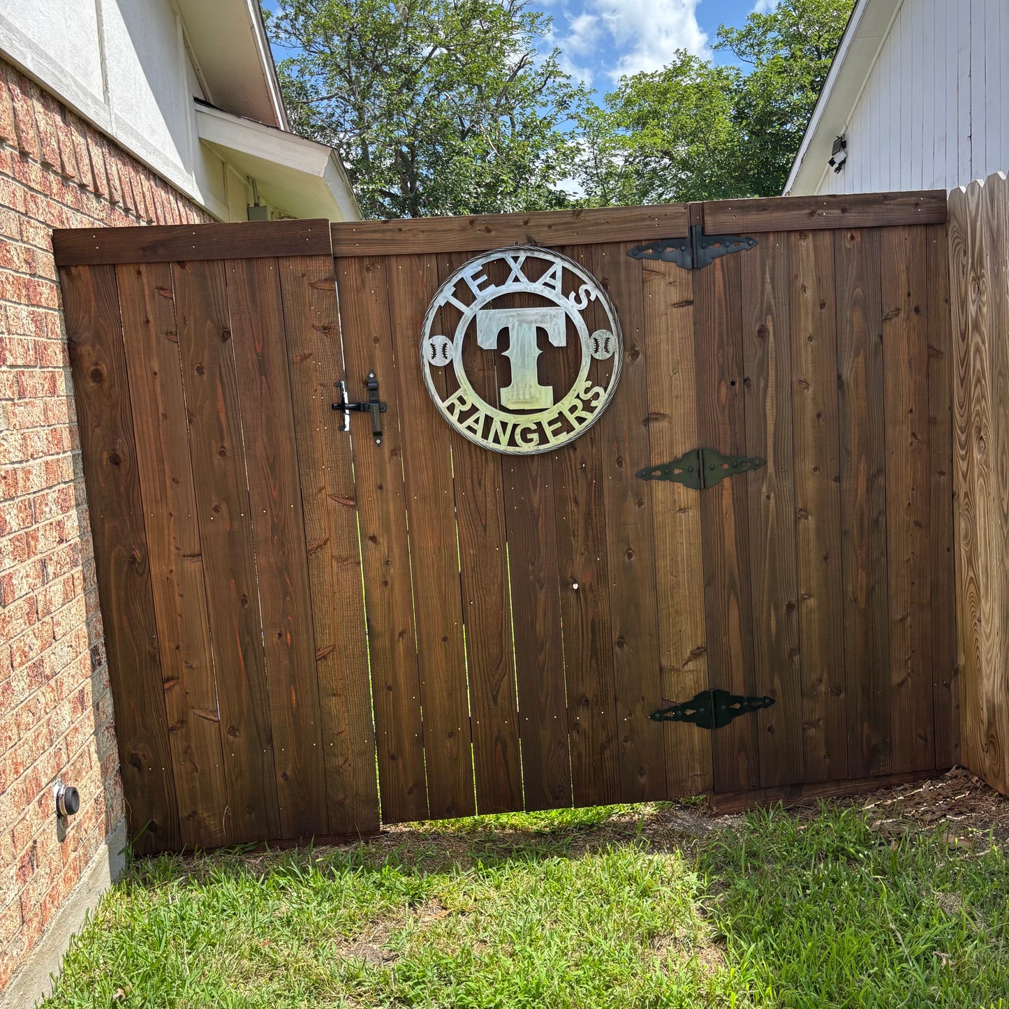 TEXAS RANGERS CUSTOM RAW METAL VINTAGE CRAFT TEAM SIGN TWISTED ROPE RING HANDMADE